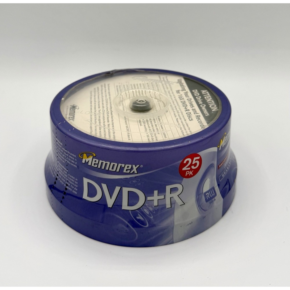 Memorex DVD+R Writable Discs 25-Pk NEW SEALED